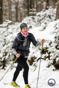 Zawodnicy na trasie Beskid Winter Trial
